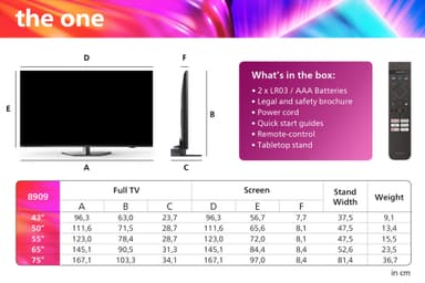Philips 43” The One PUS8909 4K LED Ambilight älytelevisio (2024)