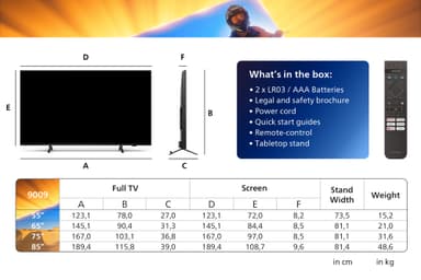 Philips 85” The Xtra PML9009 4K QD Mini-LED Ambilight televisio (2024)