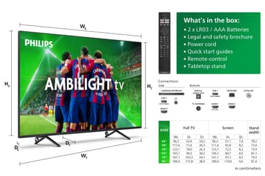 Philips 75" 75PUS8309 4K LED Ambilight älytelevisio (2024)