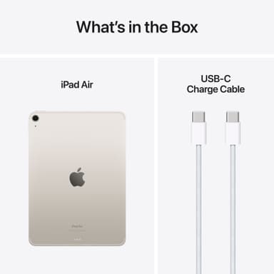 iPad Air 11 M2 1 TB WiFi + Cellular (tähtivalkea)