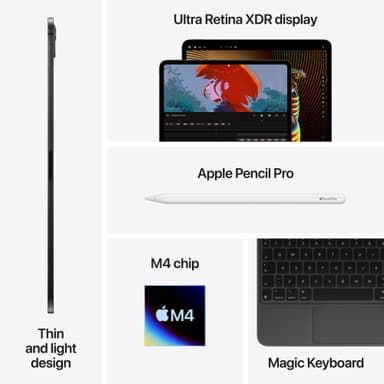iPad Pro 13" M4 2 TB WiFi + 5G (tähtimusta)