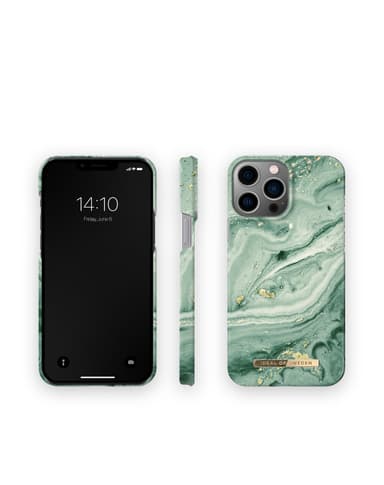 Printed Case iPhone 12PM/13PM Mint Swirl Mrbl