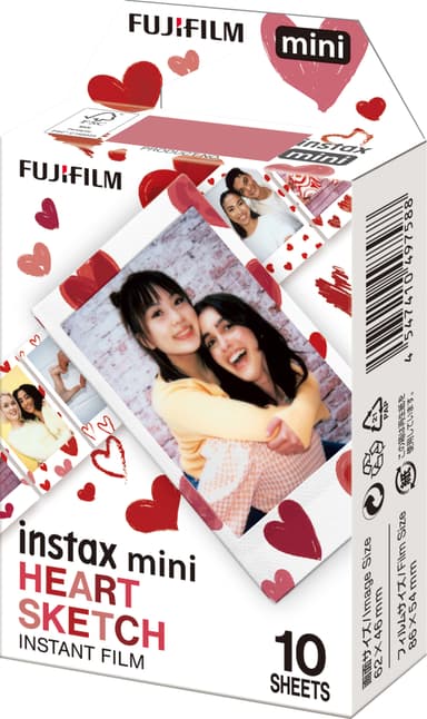 Fujifilm Instax Mini Heart Sketch pikafilmi (10 kpl)