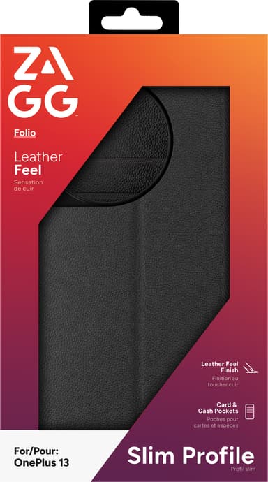 Zagg OnePlus 13 lompakkokotelo (musta)