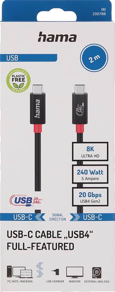 Hama USB-C 4 kaapeli (2 m)