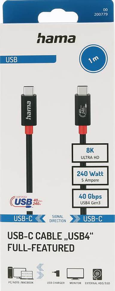 Hama USB-C 4 kaapeli (1 m)