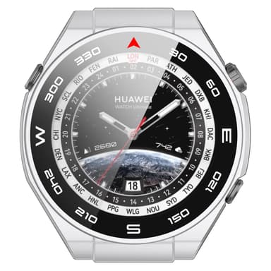 Älykellokotelo näytönsuojalla Hopea Huawei Watch Ultimate