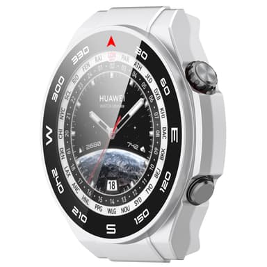 Älykellokotelo näytönsuojalla Hopea Huawei Watch Ultimate