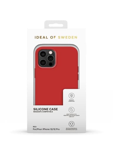 Silicone Case MagSafe iPhone 12/12P Red