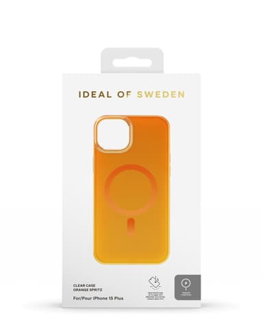 Clear Case MagSafe iPhone 15PL Orange Spritz