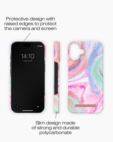 Printed Case MagSafe iPhone 16 Pastel Marble