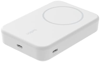 Belkin BoostCharge Pro 10K Magnetic Qi2 varavirtalähde (valkoinen)