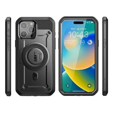 Supcase Ub Pro Mag Suojakotelo MagSafella iPhone 15 Prolle - musta