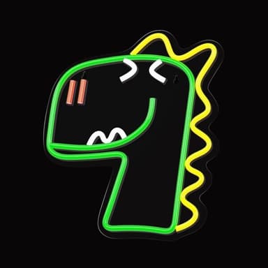LED-neonvalaistus - Dinosaurus