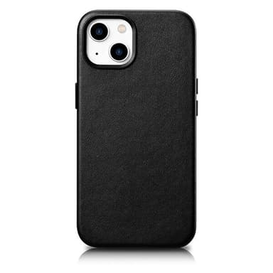 iCarer Nahkakotelo MagSafella iPhone 14 Plus -puhelimelle - musta