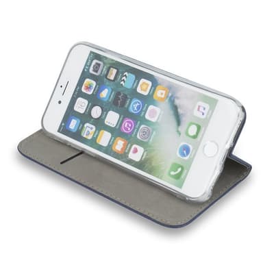 Kääntyvä kotelo jalustalla iPhone 16 Plus - laivastonsininen