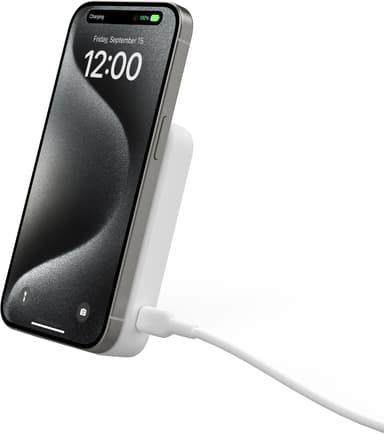 Belkin BoostCharge Pro 10K Magnetic Qi2 varavirtalähde (valkoinen)