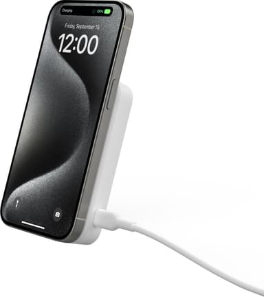 Belkin BoostCharge Pro 8K Magnetic Qi2 varavirtalähde (valkoinen)
