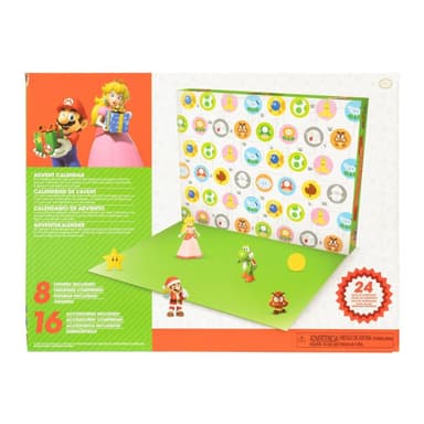 JAKKS Pacific Super Mario adventtikalenteri 2,5 tuuman hahmot ja tarvikkeet Loma-teema