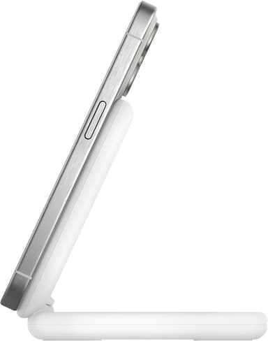 Belkin BoostCharge Qi2 magneettinen taitettava latausteline (valk.)