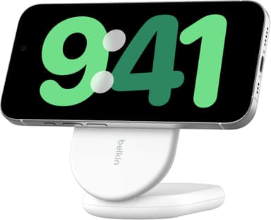 Belkin BoostCharge Qi2 magneettinen taitettava latausteline (valk.)