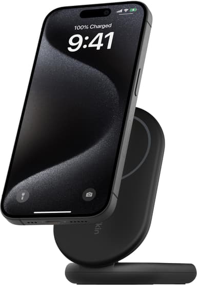 Belkin BoostCharge Qi2 magneettinen taitettava latausteline (musta)