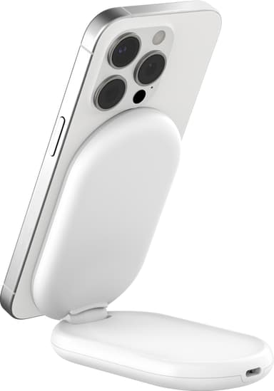 Belkin BoostCharge Qi2 magneettinen taitettava latausteline (valk.)