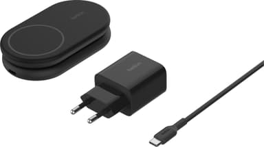 Belkin BoostCharge Qi2 magneettinen taitettava latausteline (musta)