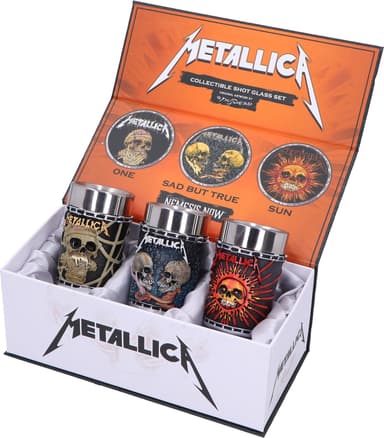 Nemesis Now Metallica shottilasit (3 kpl)