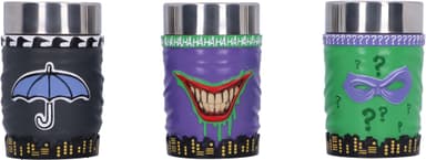 Nemesis Now Batman shottilasit (3 kpl, Villains)
