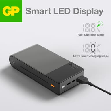GP M2+ 20,000 mAh varavirtalähde (harmaa)