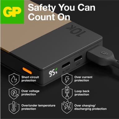 GP M2+ 10,000 mAh varavirtalähde (beige)