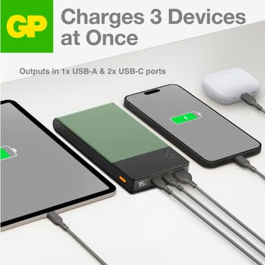 GP M2+ 10,000 mAh varavirtalähde (vihreä)
