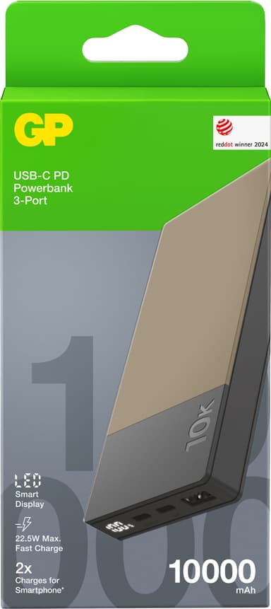 GP M2+ 10,000 mAh varavirtalähde (beige)