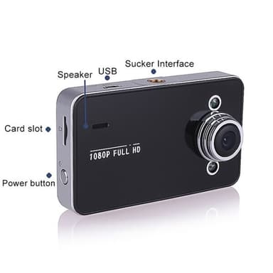 K6000 Autokamera 2.3 ""Full HD 1080P -näyttö