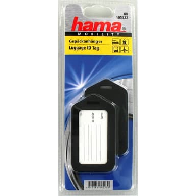 HAMA Luggage Tag 2-pack Black