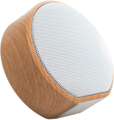 Bluetooth Mini puinen kaiutin toimistoon, valkoinen