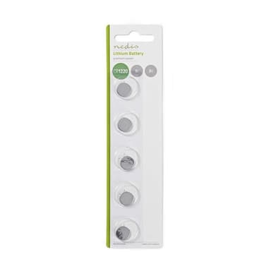 Nedis Litiumnappiparisto CR1220 | 3 V DC | 5 - Läpipainopakkaus | Hopea