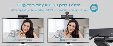 NÖRDIC UHD 4K 30 fps 8 megapikselin verkkokamera automaattitarkennuksella/seurannalla/kehystys/zoomilla, kaksoismikrofonit, SONY-anturi
