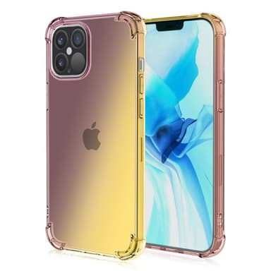 SKALO iPhone 15 Plus Gradientti Erittäin vahva TPU-kuori - Musta-Keltainen