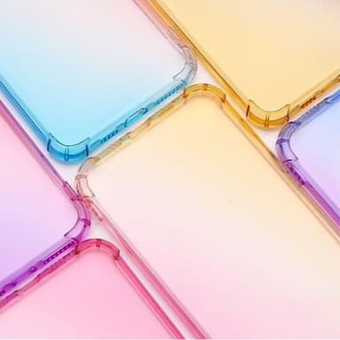SKALO iPhone 15 Plus Gradientti Erittäin vahva TPU-kuori - Musta-Keltainen