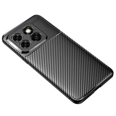 SKALO OnePlus 10T 5G Carbon Fiber TPU-suojakuori - Musta
