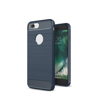 SKALO iPhone 7/8 Plus Armor Carbon Iskunkestävä TPU suojakuori - Punainen