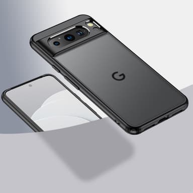 SKALO Google Pixel 8 Pro TPU Clear Hybridi Suojakuori - Musta