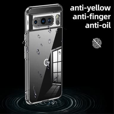 SKALO Google Pixel 8 Pro TPU Clear Hybridi Suojakuori - Musta
