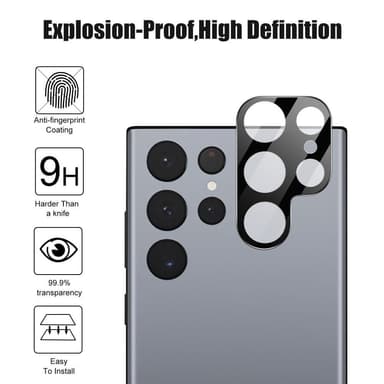 2-KPL SKALO Samsung S23 Ultra 3D -panssarilasit kameroille