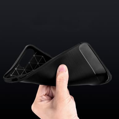 SKALO iPhone 7/8 Plus Armor Carbon Iskunkestävä TPU suojakuori - Punainen