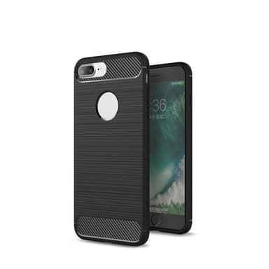 SKALO iPhone 7/8 Plus Armor Carbon Iskunkestävä TPU suojakuori - Punainen