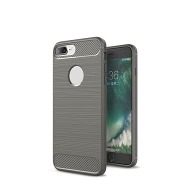 SKALO iPhone 7/8 Plus Armor Carbon Iskunkestävä TPU suojakuori - Punainen