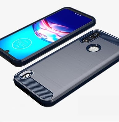 SKALO Motorola Moto E6i Armor Carbon Iskunkestävä TPU suojakuori - Punainen